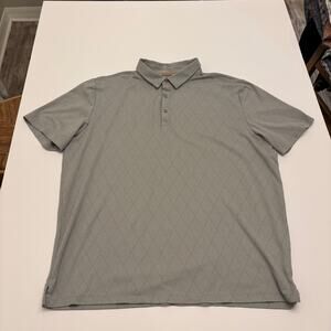 Modern Ambition Mens XL Gray Diamond Performance Polo Golf Shirt Technical